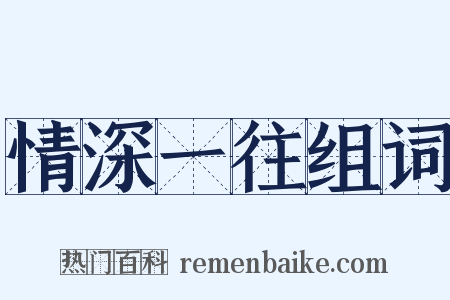 情深一往组词是什么意思的图片